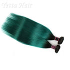 Het donkere Menselijke Haar van Wortel Groene Braziliaanse Maagdelijke Remy/Zijdeachtig Recht Haarweefsel