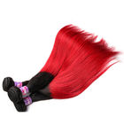 Zwarte aan Rode Ombre-Klem in Haaruitbreidingen voor Lang Haar zonder Verwarring