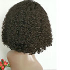 De dubbele Weft Volledige Pruiken van het Kant Menselijke Haar voor Zwarten/180%-Dichtheid Jerry Curly Bob Wigs