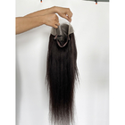 180% dichtheidskant Front Human Hair Wigs 8“ Natuurlijke Kleur