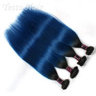 Het rechtstreeks Peruviaanse Donkere van het Menselijke Haaruitbreidingen van Wortels Blauwe Ombre Kleurrijke Haar