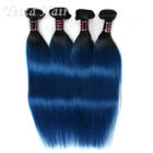 Het rechtstreeks Peruviaanse Donkere van het Menselijke Haaruitbreidingen van Wortels Blauwe Ombre Kleurrijke Haar