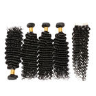 Het natuurlijke Zwarte Braziliaanse Maagdelijke Haar van 100%/diep Krullende Menselijk Haarbundels