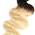 100% Peruviaanse het Menselijke Haaruitbreidingen van Ombre de Kleur van 1B/613 Blonde