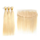 613# Dubbele Weft Maleise het Menselijke Haargolf van de blondekleur voor Witte Vrouwen